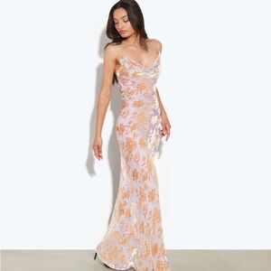 Rat & Boa Lavender and Gold Athena Dress NWT Small